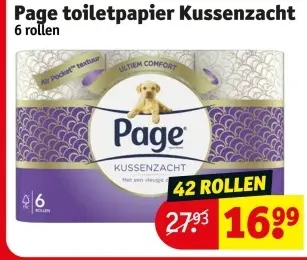 Aanbieding: Page toiletpapier Kussenzacht