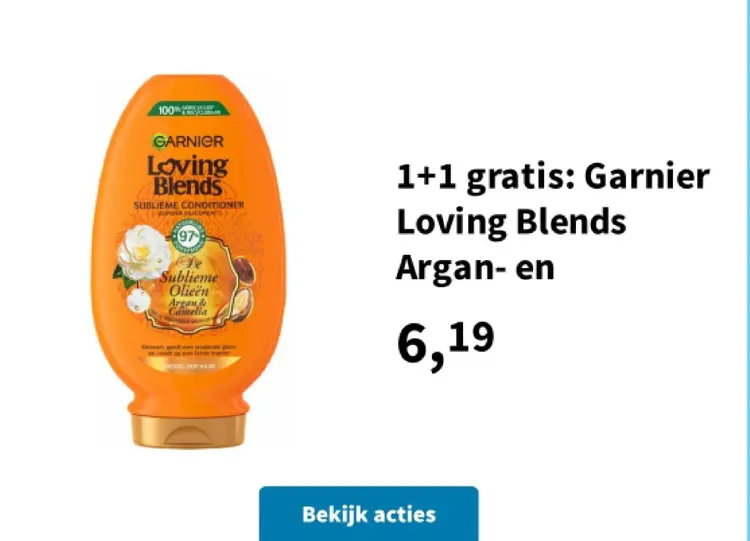 Promotie: Garnier Loving Blends Argan- en
