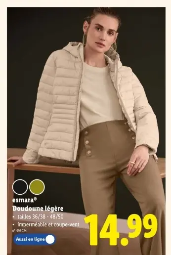 Offre: Doudoune légère