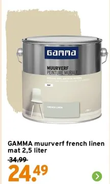 Aanbieding: GAMMA muurverf french linen mat