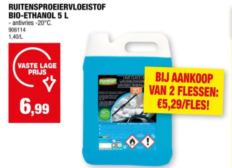 Promotie: Ruitensproeiervloeistof bio-ethanol