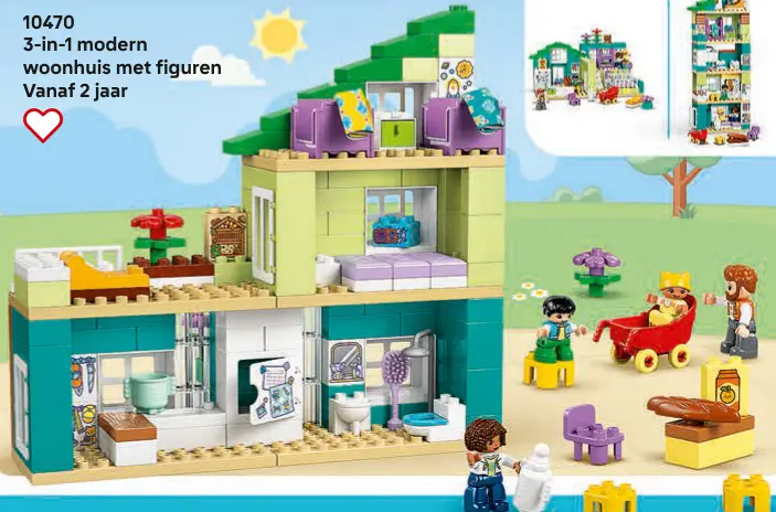Aanbieding: 3-in-1 modern woonhuis met figuren 10470