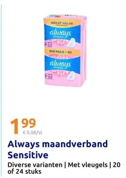 Aanbieding: Always maandverband Sensitive