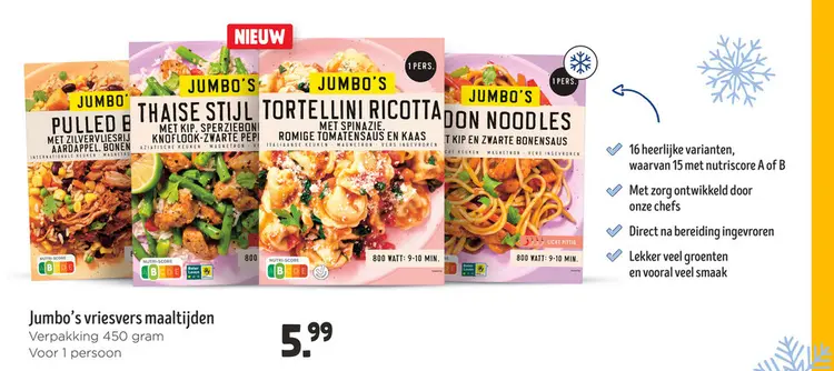 Aanbieding: Jumbo's vriesvers maaltijden