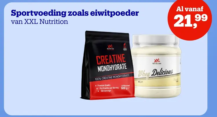 Aanbieding: Sportvoeding zoals eiwitpoeder