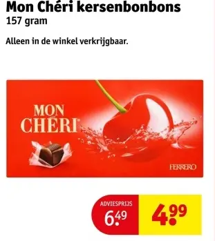 Aanbieding: Mon Chéri kersenbonbons