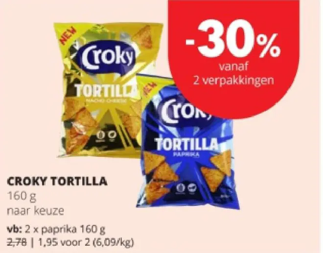 Promotie: Tortilla chips 160 g