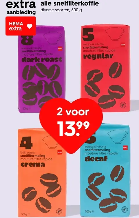Promotie: snelfilterkoffie