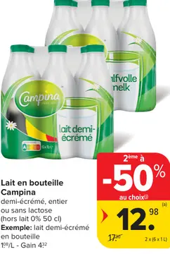 Offre: Lait en bouteille