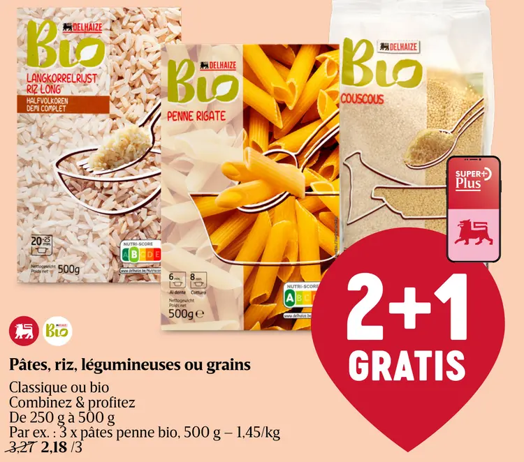 Offre: Pâtes, riz, légumineuses ou grains
