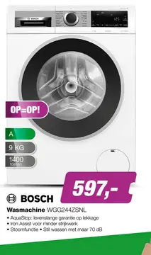Aanbieding: BOSCH WGG244ZSNL Serie 6 Wasmachine
