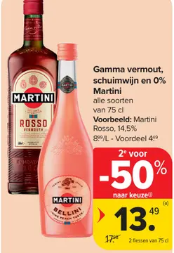 Aanbieding: Gamma vermout, schuimwijn en 0% Martini