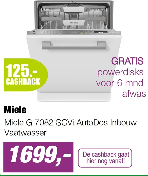 Aanbieding: Miele G 7082 SCVi AutoDos Inbouw Vaatwasser
