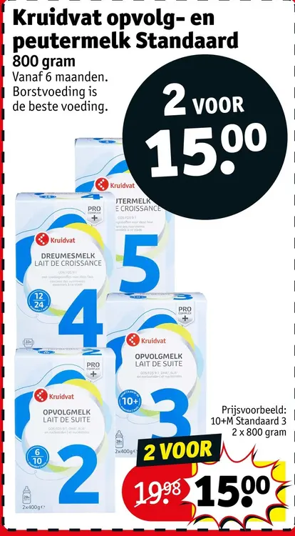 Aanbieding: Kruidvat opvolg- en peutermelk Standaard
