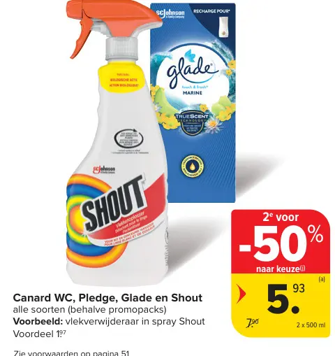 Promotie: Canard WC, Pledge, Glade en Shout