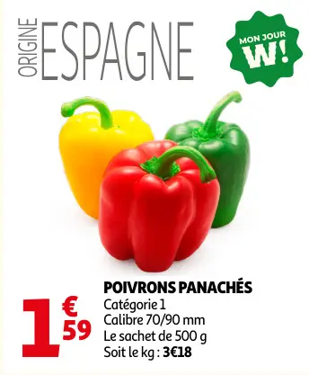 Promotie: Poivrons panachés