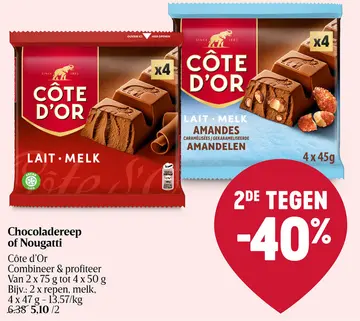 Aanbieding: Chocoladereep of Nougatti