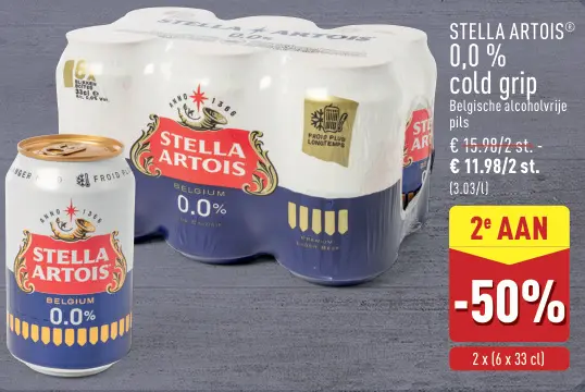 Promotie: STELLA ARTOIS 0,0 % cold grip