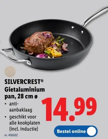 Promotie: Gietaluminium pan 28 cm