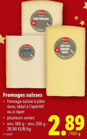 Offre: Fromages suisses