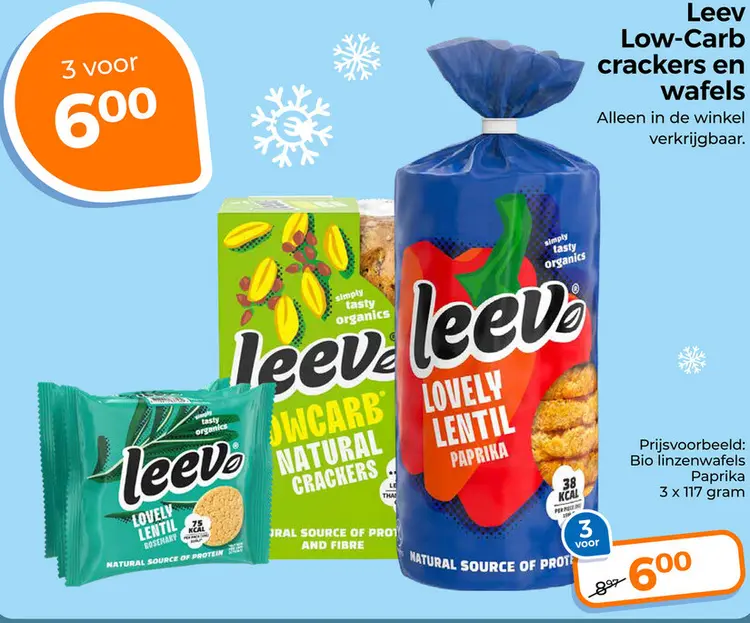Aanbieding: Low-Carb crackers en wafels