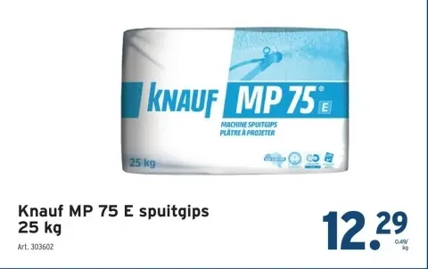 Promotie: MP 75 E spuitgips