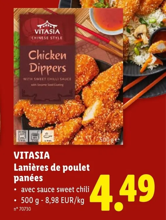 Offre: VITASIA Lanières de poulet panées