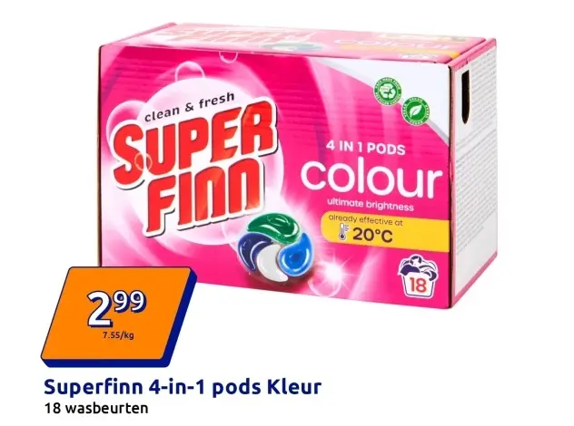 Promotie: Superfinn 4-in-1 pods Kleur