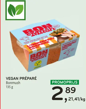 Promotie: Vegan Préparé Bonmush