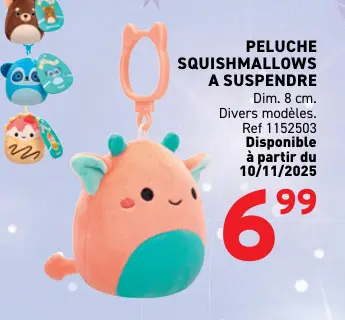 Offre: Peluche SQUISHMALLOWS a suspendre
