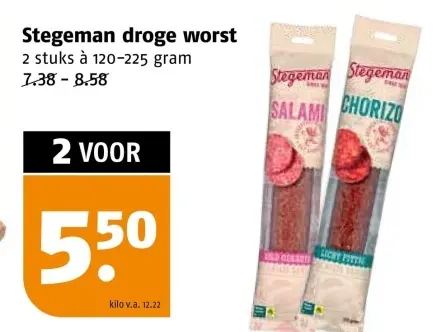 Aanbieding: droge worst