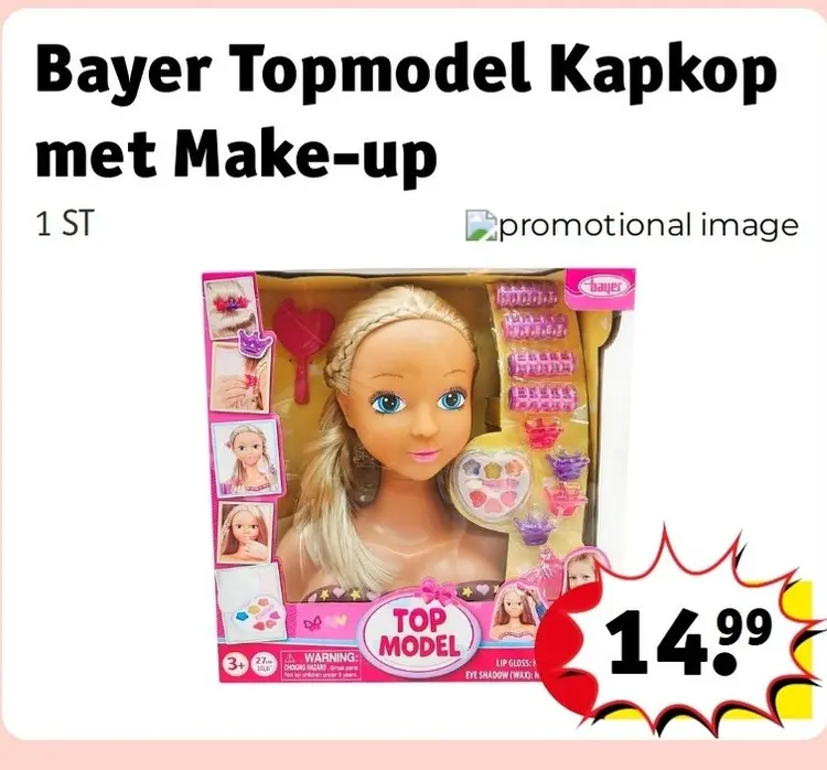 Promotie: Topmodel Kapkop met Make-up