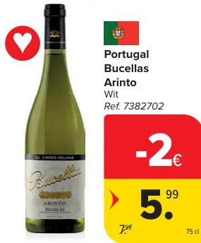 Promotie: Caves Velhas Bucellas Arinto Wit