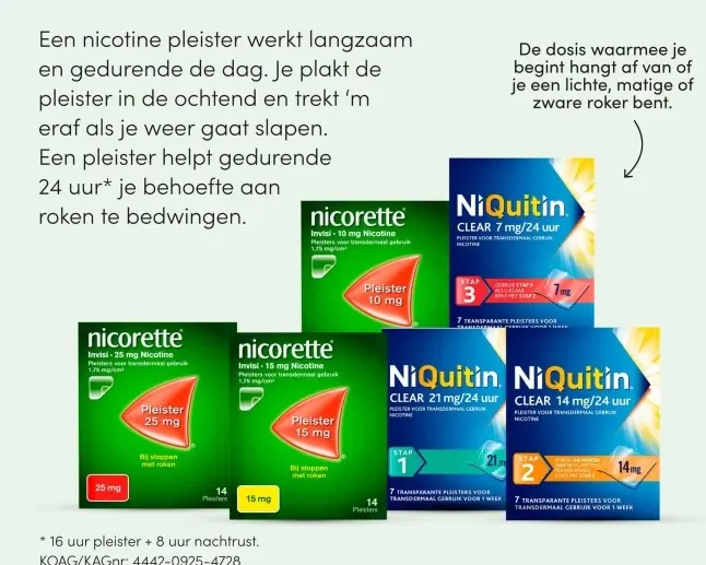 Aanbieding: Nicorette Invisi / NiQuitin Clear Nicotine Pa