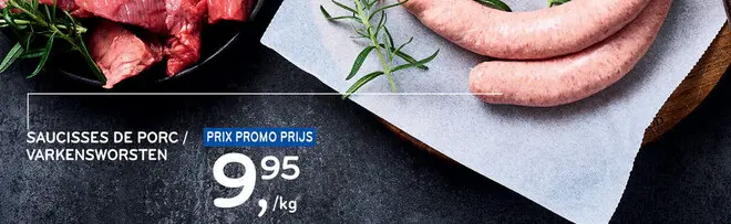 Offre: Saucisses de porc / varkensworsten