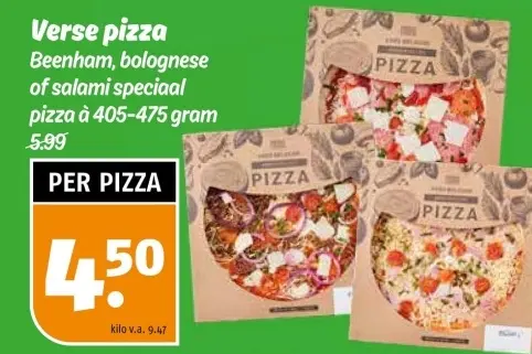 Aanbieding: Verse pizza
