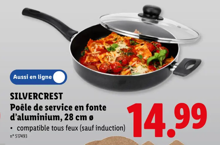 Offre: Poêle de service en fonte d'aluminium