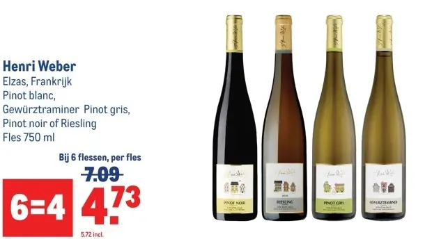 Aanbieding: Pinot blanc, Gewürztraminer Pinot gris, Pinot