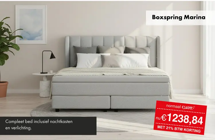 Promotie: Boxspring Marina
