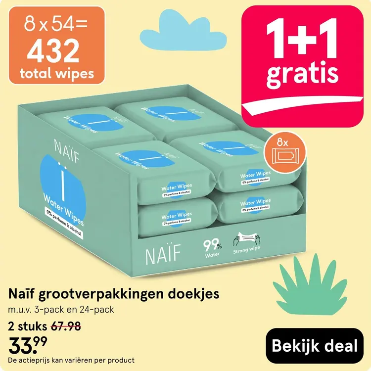 Aanbieding: Grootverpakkingen doekjes
