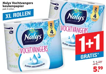 Aanbieding: Nalys Vochtvangers keukenpapier