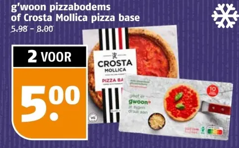 Aanbieding: pizzabodems of pizza base
