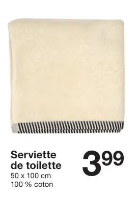 Offre: Serviette de toilette
