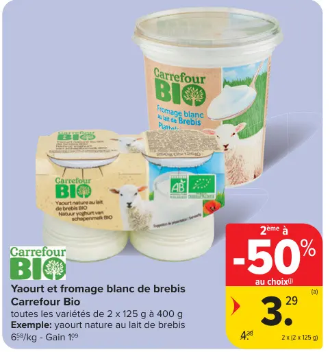 Offre: Yaourt et fromage blanc de brebis