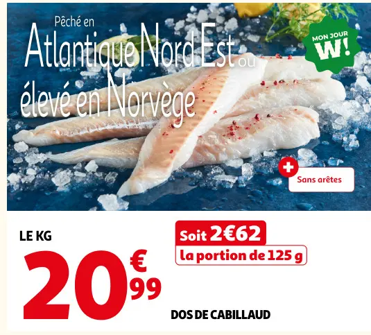 Promotie: Dos de cabillaud