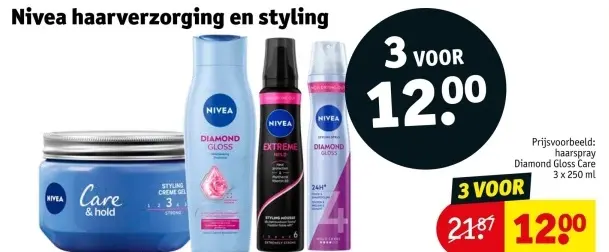 Aanbieding: Nivea haarverzorging en styling