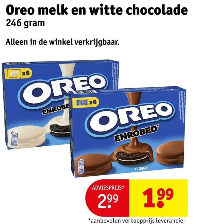 Aanbieding: Oreo melk en witte chocolade