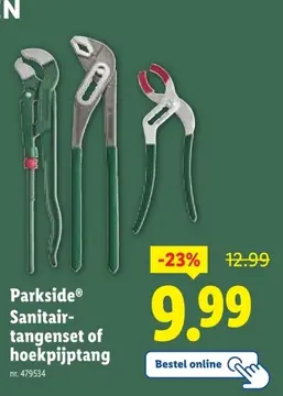Aanbieding: Sanitairtangenset of hoekpijptang