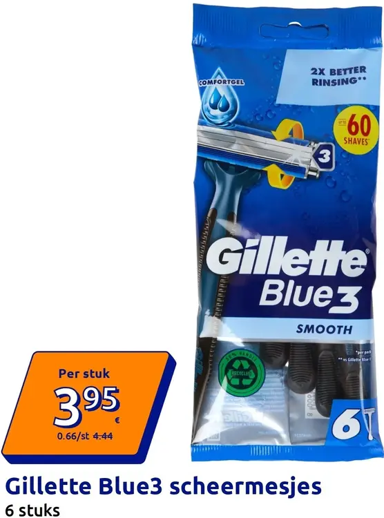 Promotie: Blue3 scheermesjes