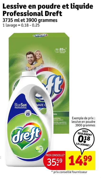 Offre: Lessive en poudre et liquide Professional
